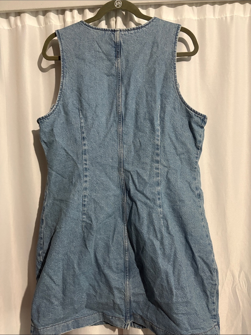 Express Light Wash Denim Dress - Classic Casual - Picture 5 of 5
